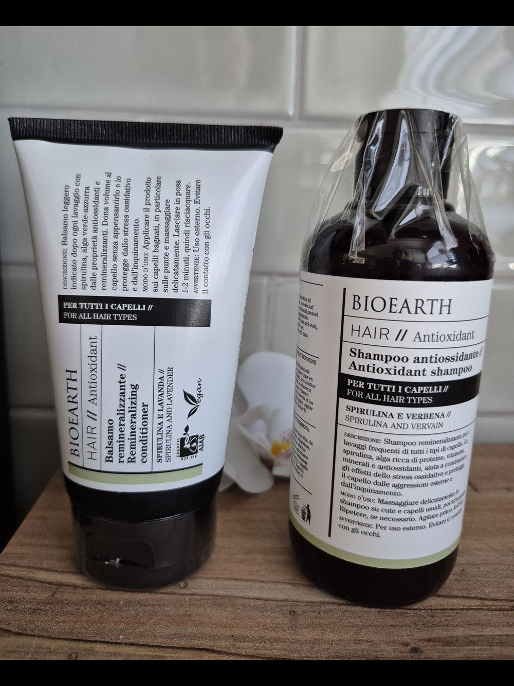 Bioearth Hair Antioxidant Remineralising Conditioner and Antioxidant Shampoo